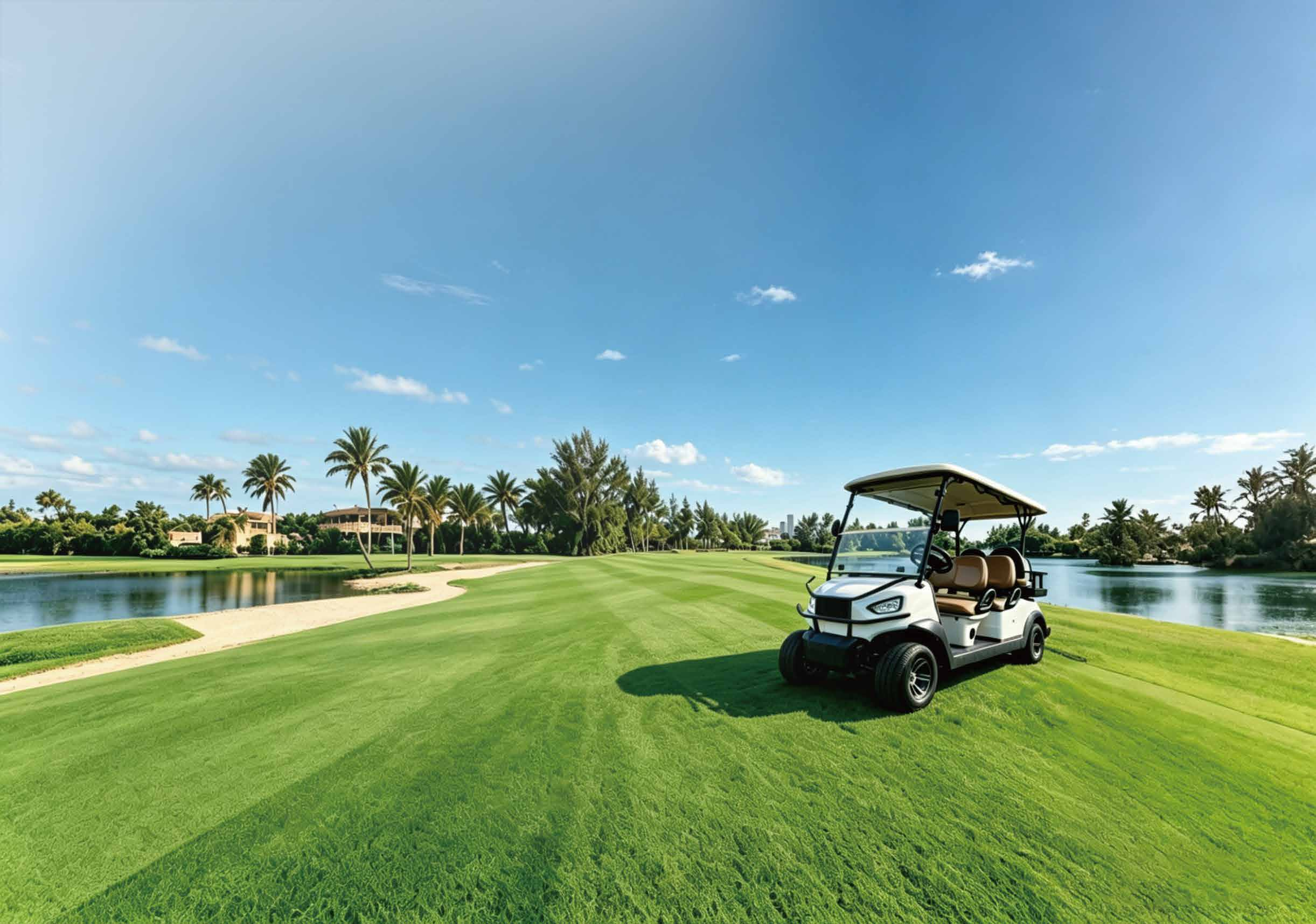XINYI electric golf cart on a golf course
